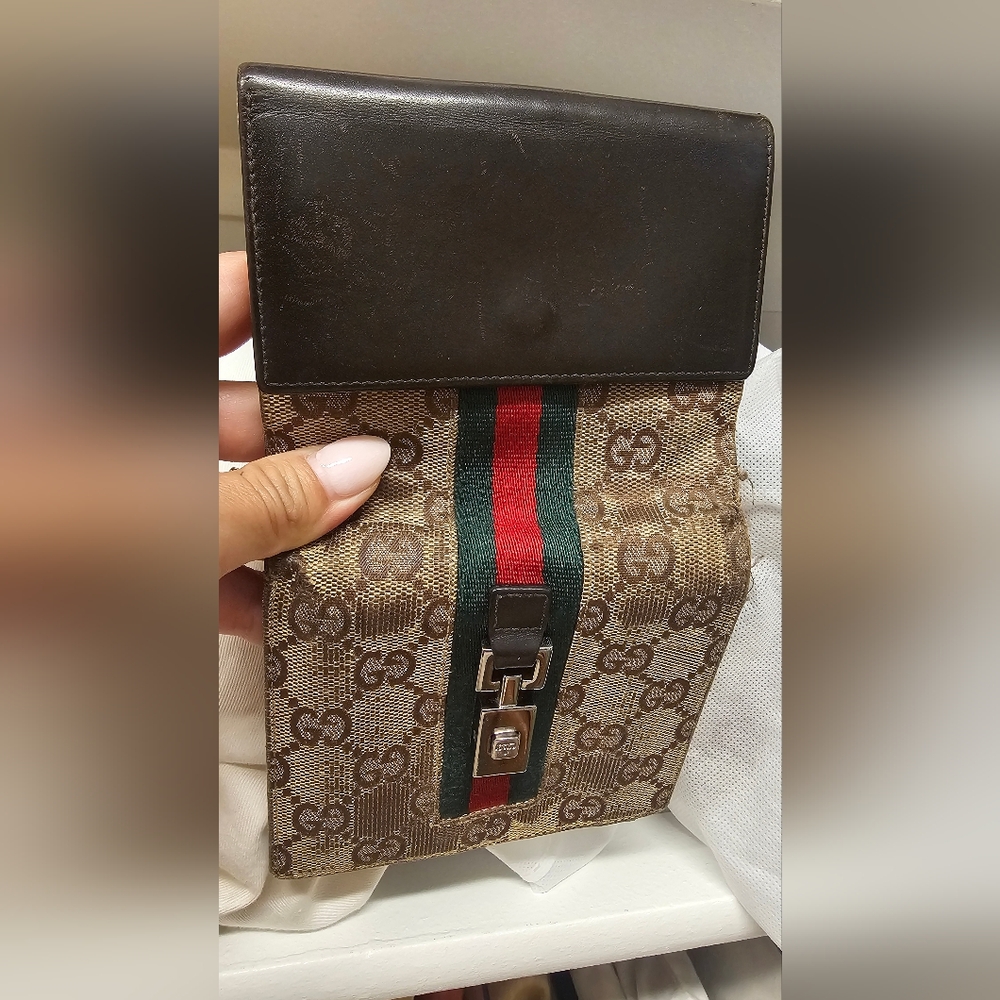 Gucci Brown and Green Wallet - Picture 2 of 6